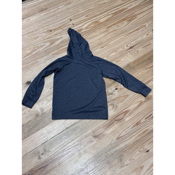 Nike Air Dri Fit Grey Hoodie Pull Over Swoosh Logo Boys Size 6 (5-6 Years) - Picture 2 of 4